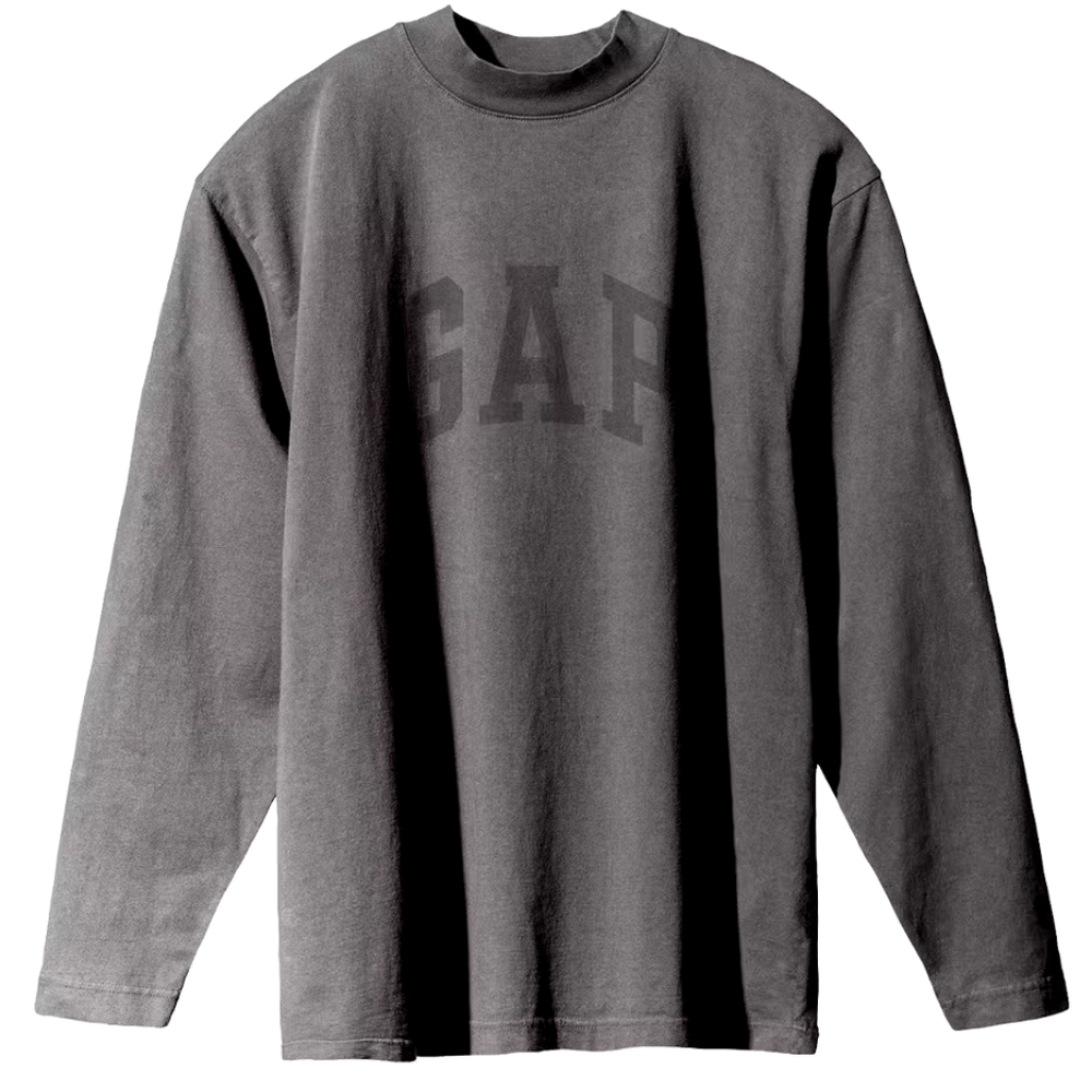 Yeezy Gap Dove Long Sleeve Tee, Dark Grey